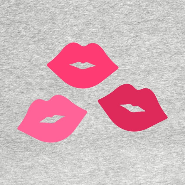 Pink Kisses Lips by XOOXOO